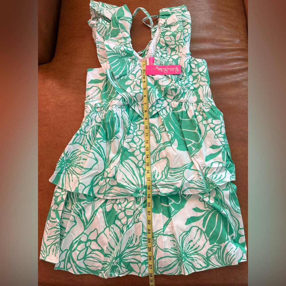 Lilly Pulitzer Ritamarie Mini Dress Size 14 Green White Floral MSRP $248 NWT - Picture 5 of 6